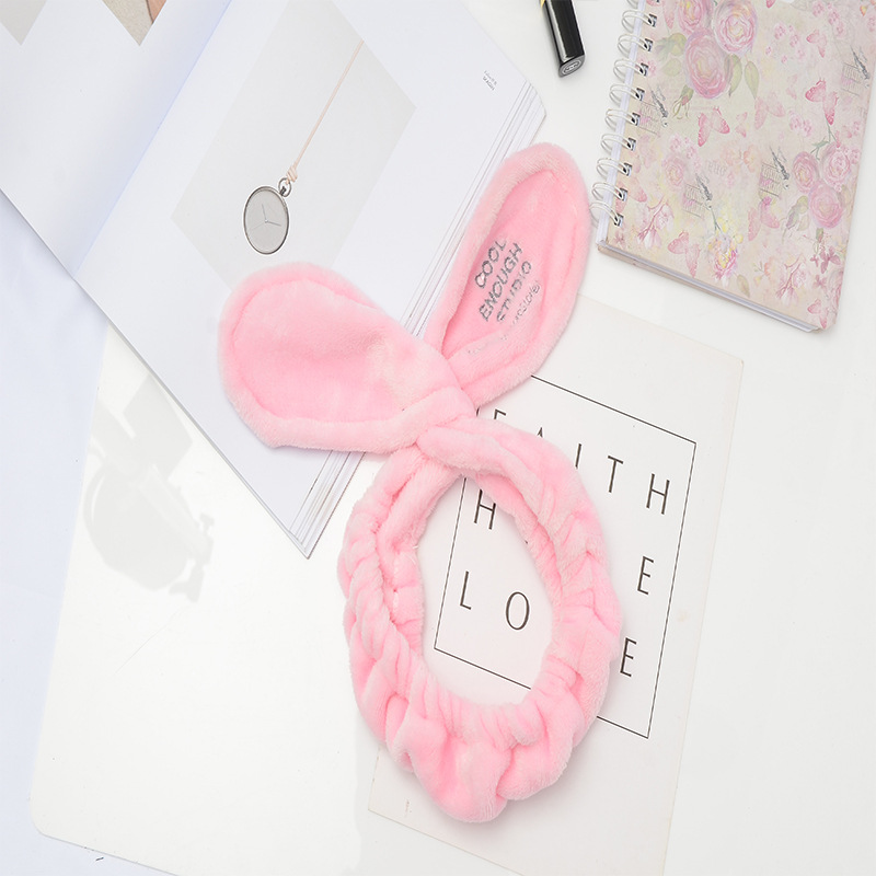 Harajuku Wire Cross Rabbit Ears Hair Band Makeup Headband Apply a Facial Mask Hair Accessories Cute Face Wash Headband Turban