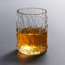 日式威士忌酒杯果汁杯家用玻璃杯洋酒杯锤纹杯树皮杯茶具