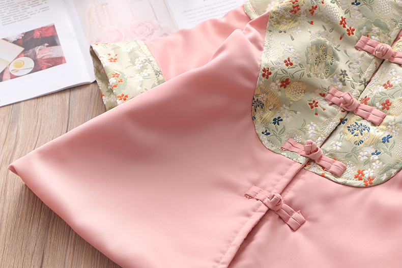 sodabebe苏打贝贝 韩国童装-[2018冬季新款] 经典花朵刺绣旗袍