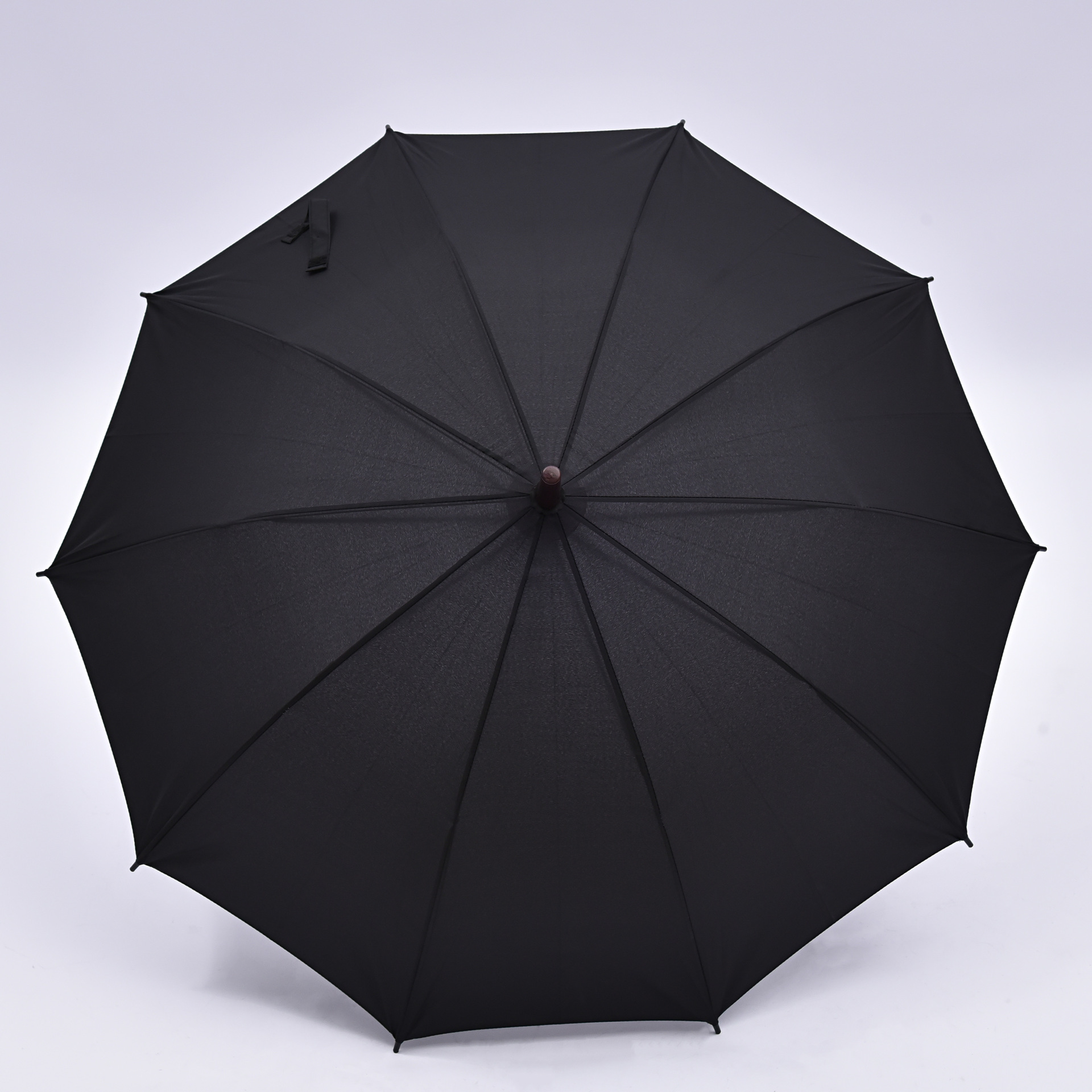 现货新品黑色雨伞长柄全黑弯勾自动男士商务抗风结实10骨礼品伞