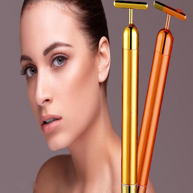 黄金棒黄金美容棒美容仪震动拉伸神器电动24k黄金按摩工具按摩仪