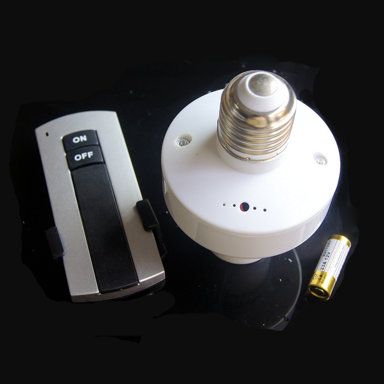 【110v】e27螺口无线遥控灯头 led节能灯灯头智能无线遥控开关