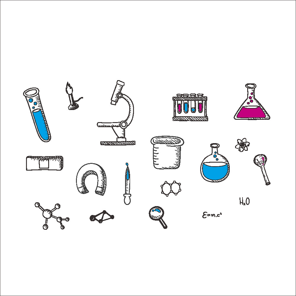 zy872p科学实验室墙贴化学元素实验室贴画科技公司文化背景墙贴纸