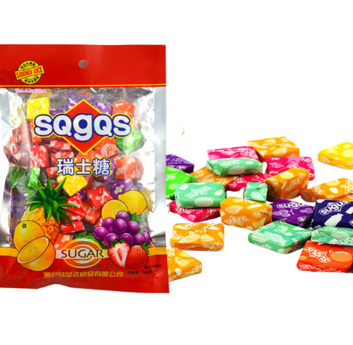 华佳威瑞士糖160g (约35颗) 混合水果味瑞士果汁软糖 整箱50袋