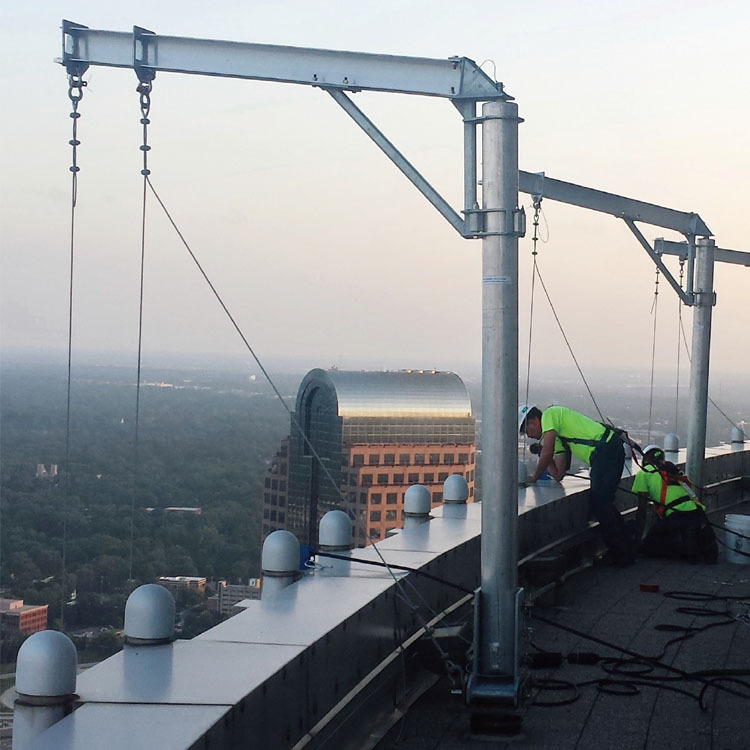 幕墙安装维修立面清洁维护插杆式进口擦窗机永久性插杆擦窗机