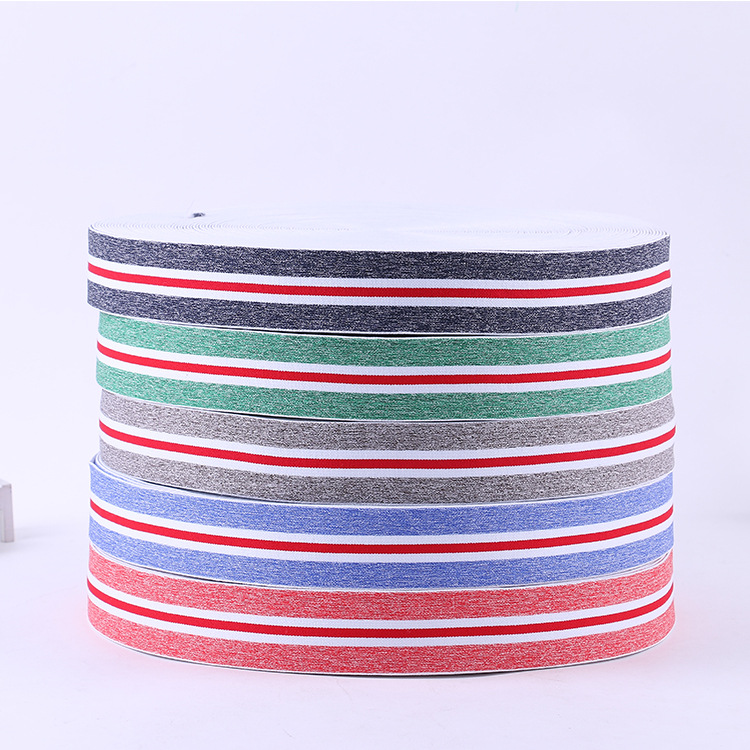 Factory Direct Supply Clothing Accessories Elastic Elastic Band Wool Surface Elastic Band Color Clothing Elastic Band Jacquard Elastic Band