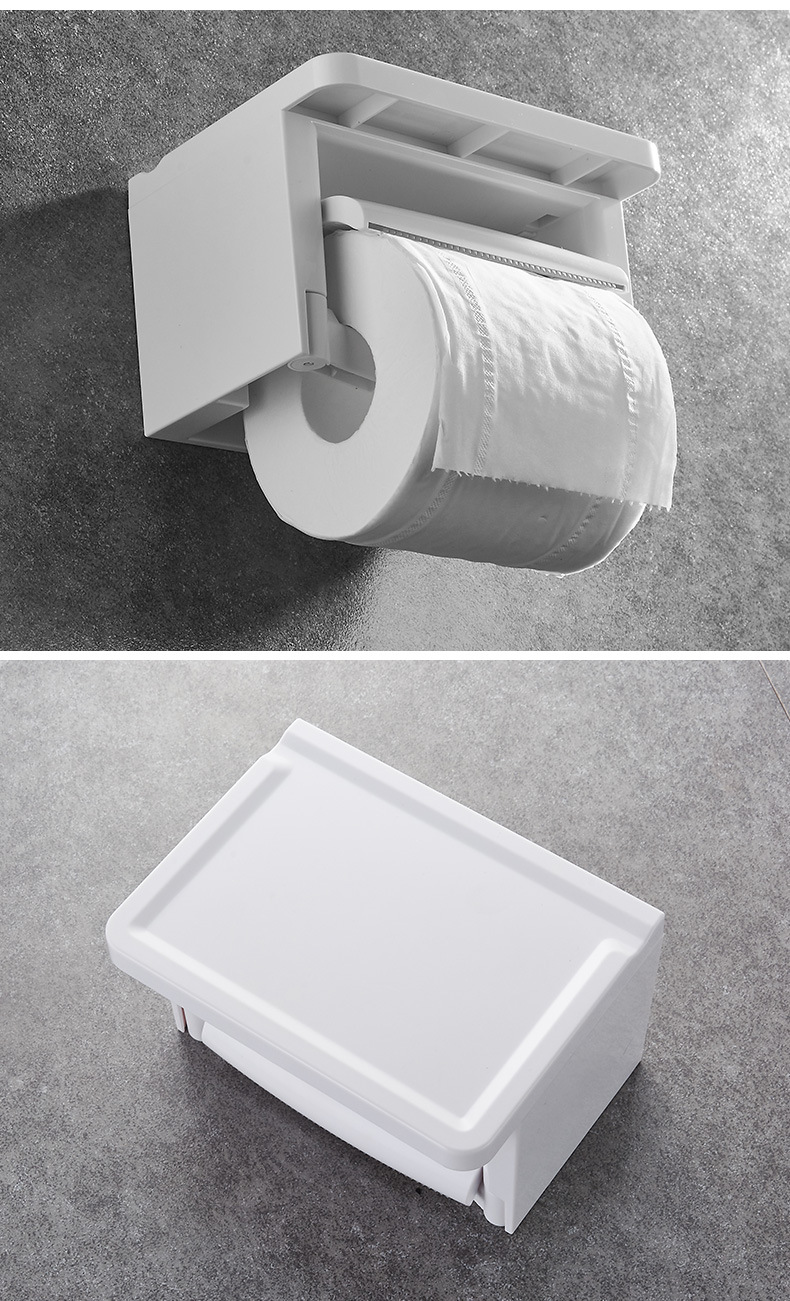 创莎卫生间厕所纸巾盒免打孔创意抽纸卷纸筒卫生纸盒防水厕纸盒置