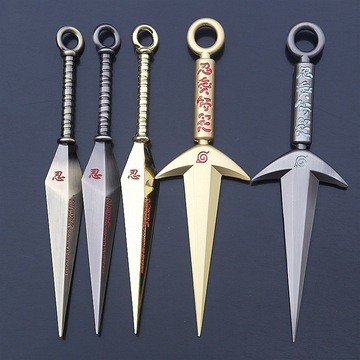 飞雷神四代目苦无手里剑飞镖合金兵器模型道具