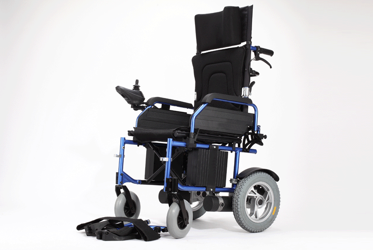 绿意锂电池电动轮椅车 折叠轻便老人铝合金高靠背平躺轮椅代步车