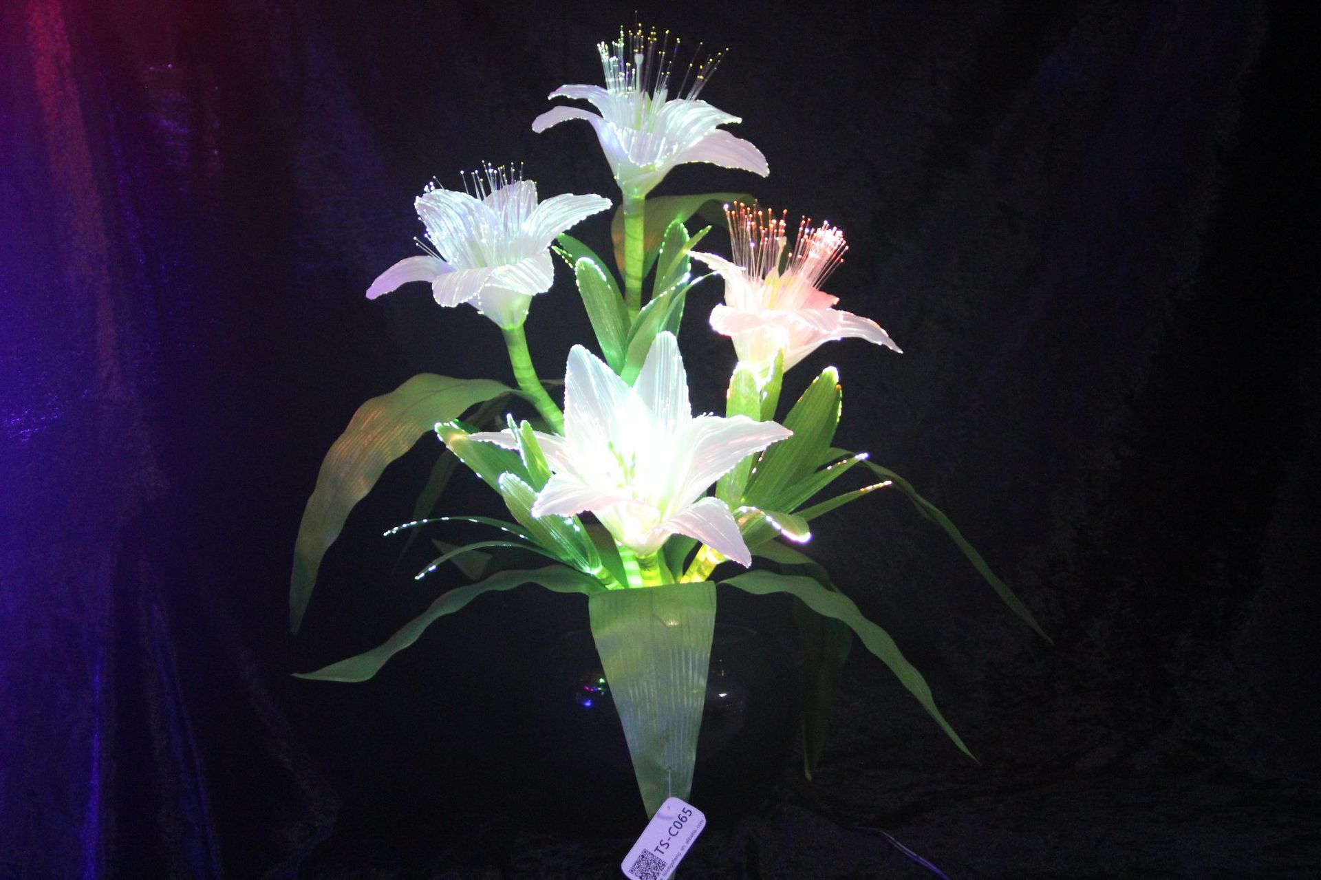 led彩灯 创意礼品光纤灯百合花新年装饰春节七彩花灯礼品灯批发