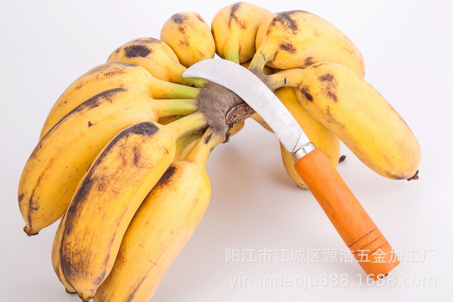 不锈钢香蕉刀 小弯刀 菠萝刀 水果刀 益民刀具