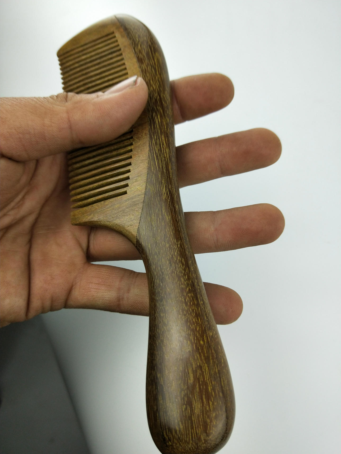 绿檀木梳 檀木梳子 梳子 绿檀梳 木质 木器金丝绿檀梳
