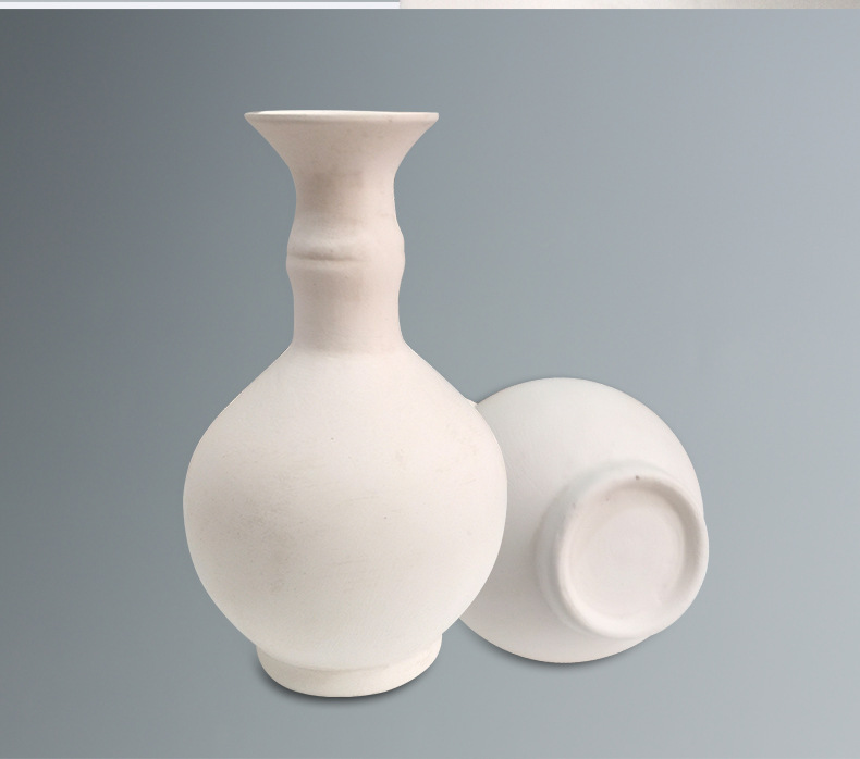 陶艺素坯小赏瓶景德镇花瓶素坯白坯 素烧坯陶艺材料diy釉下彩素坯