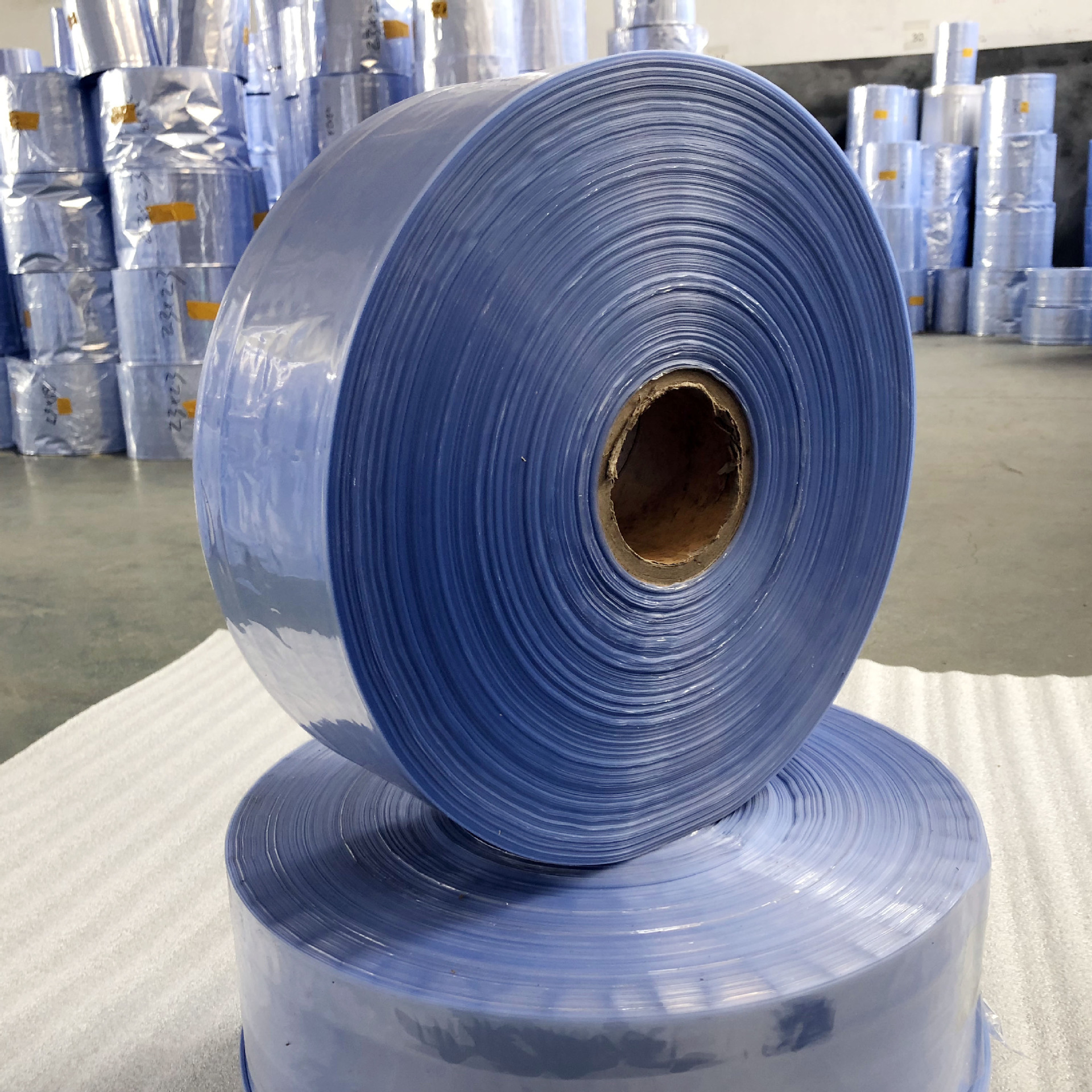 义乌 东阳 浦江 金华 永康厂家直销深蓝色pvc热收缩膜 吸塑膜 袋