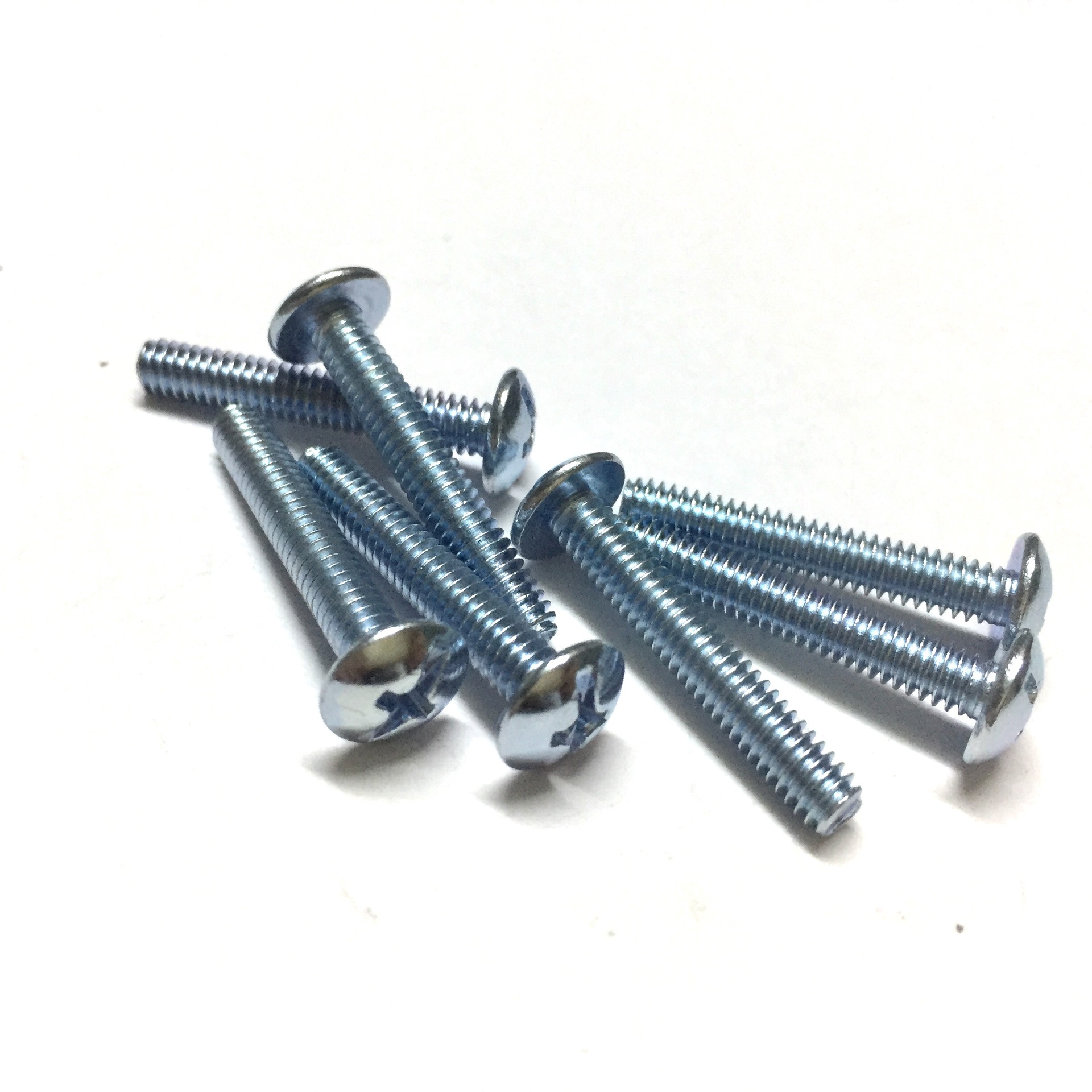 东莞厂家直销大扁头十字螺丝 镀镍十字美制机丝螺丝tm8#-32*25