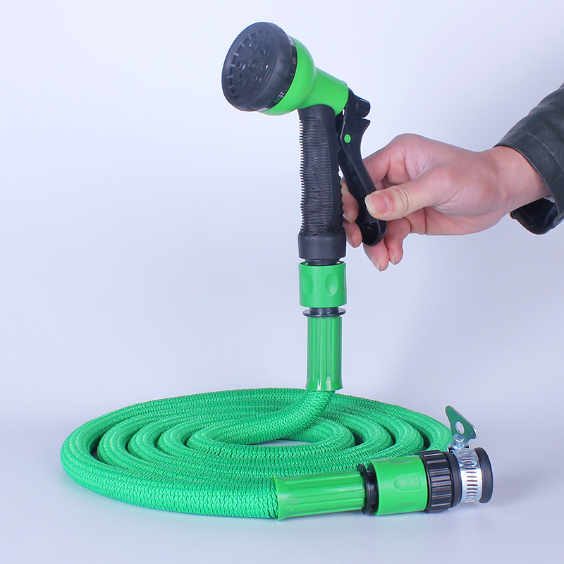 长紧箍万能八功能3倍伸缩水管汽车高压洗车水枪花园园林浇花套装