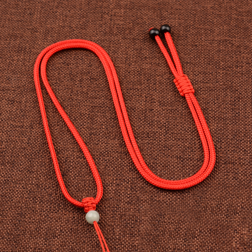 工厂批发简约diy手工编织男女士翡翠可调节抽拉项链绳子配件