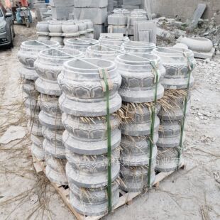 厂家直销青石仿古石雕柱墩柱顶石柱基石大理石柱子底座方形柱墩