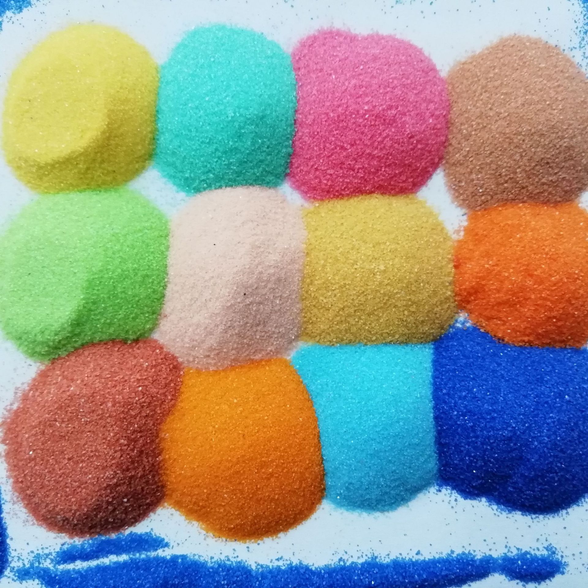 彩砂真石漆彩砂儿童娱乐砂彩砂鱼缸底砂造景彩砂沙画彩色沙