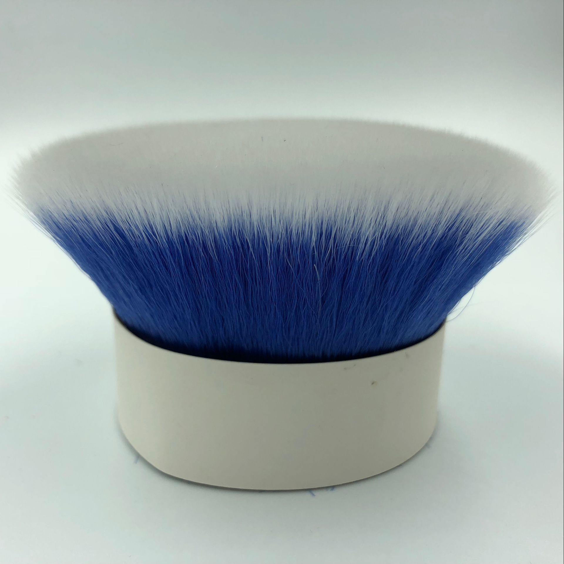 高品质标准化妆刷尼龙毛 彩色底白峰刷毛 三色刷毛 渐变色刷毛