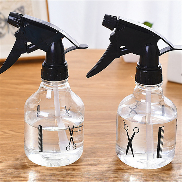 Hairdressing Water Spray Watering Can Spray Pot Transparent Makeup Press Barber Shop 250ml Scissors Sprinkling Can