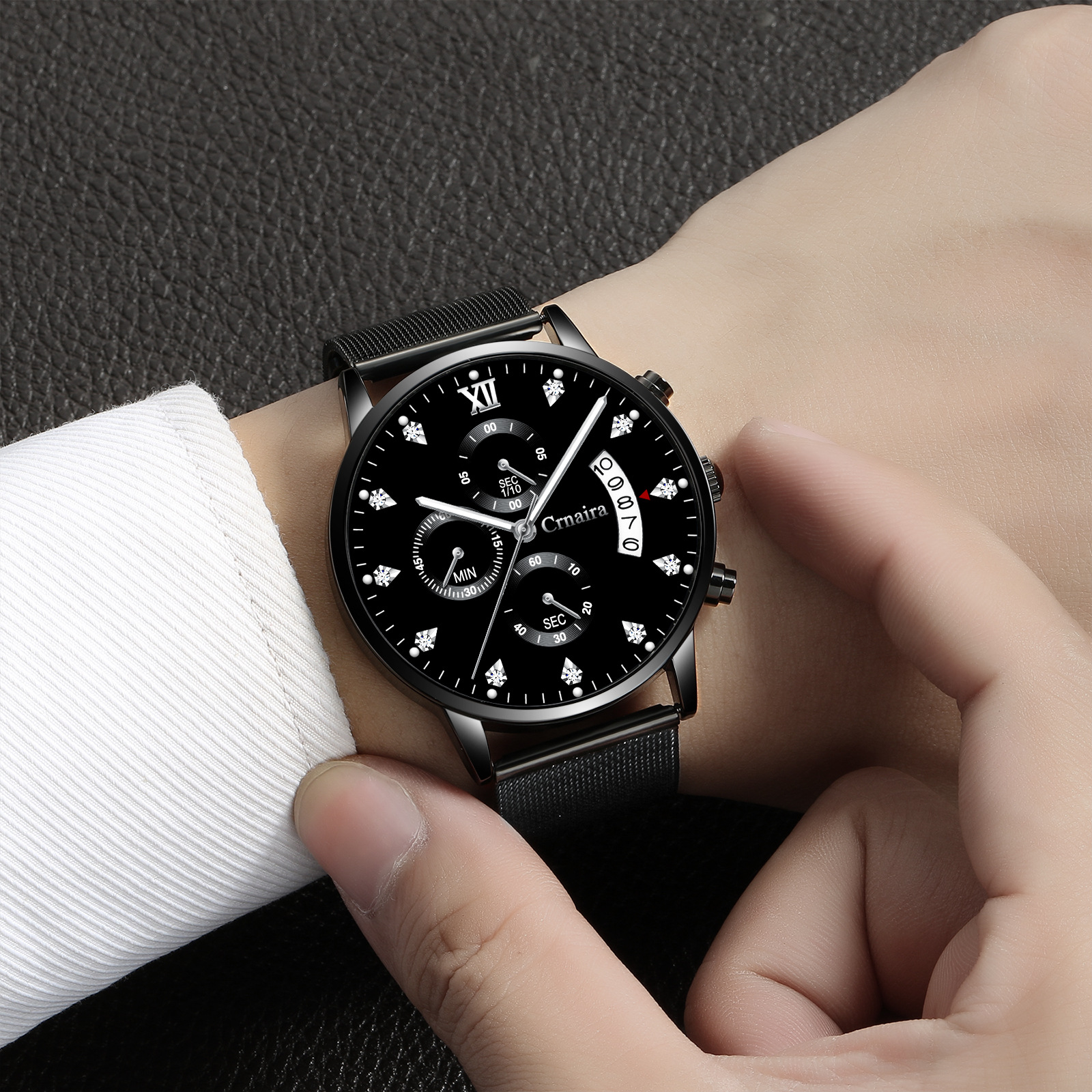 2021watch瑞士卡奈亚跨境手表男爆款钻石款石英表多功能防水夜光