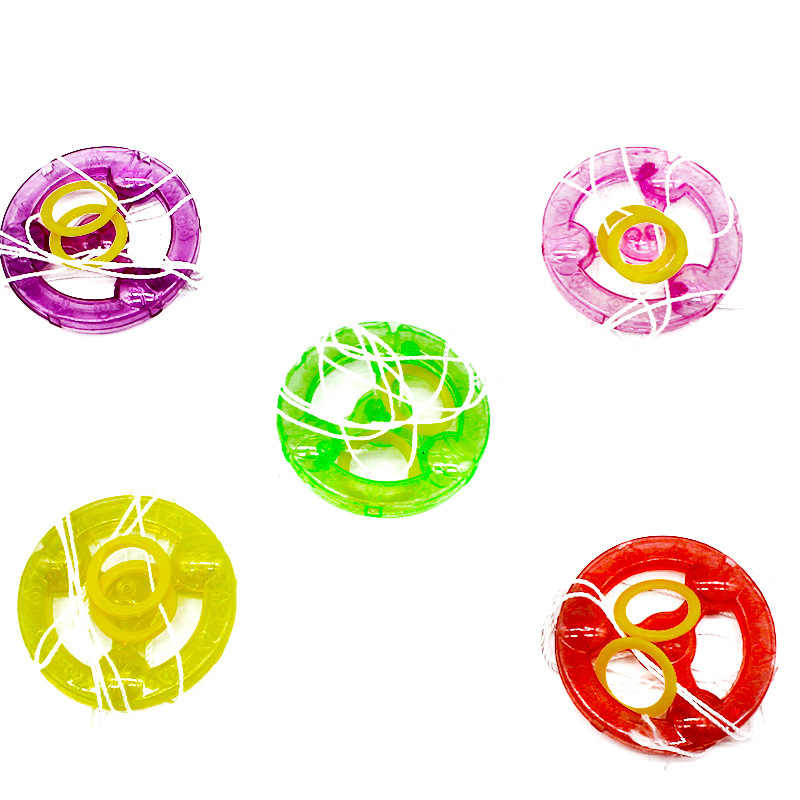 80后怀旧拉线拉环拉响飞轮拉绳陀螺手拉哨子儿童玩具地摊批发