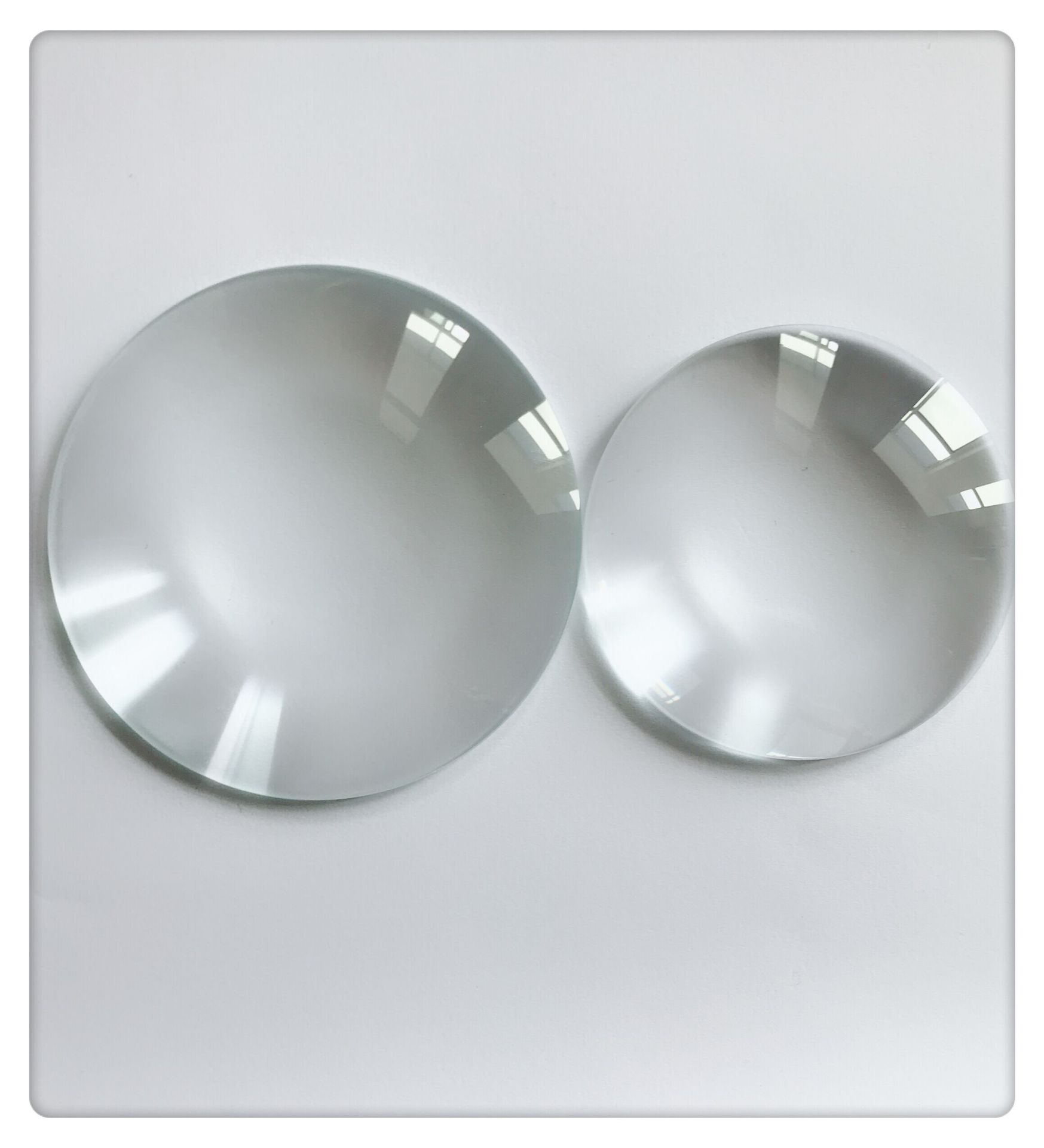 厂家直销 可定制 72mm 89mm 平凸透镜 普通玻璃材质