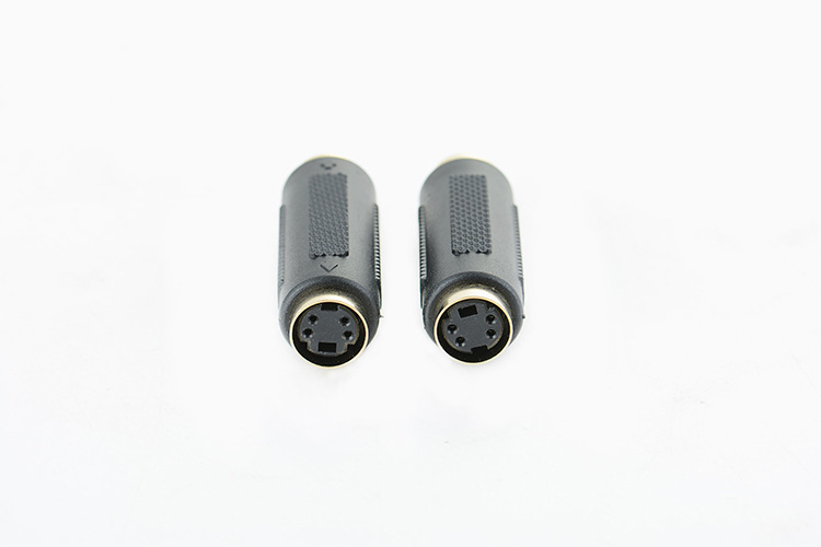 铜镀金s端子母对母延长头s-video线4芯转接头视频对接加长转接头