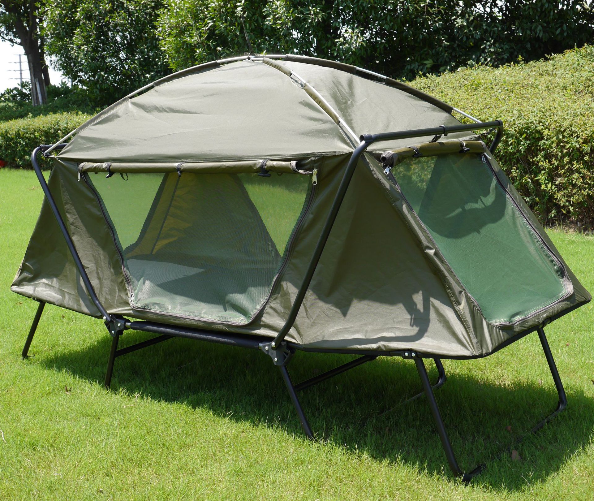 折叠一体离地钓鱼帐篷野营地休闲帐篷离地帐篷