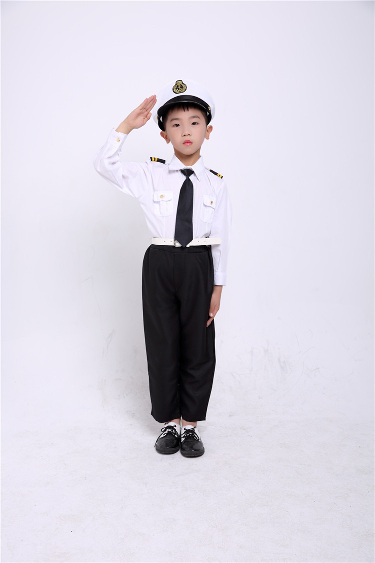 儿童空军空姐空少服装男童飞行员制服帽子女童机长扮演服装演出服