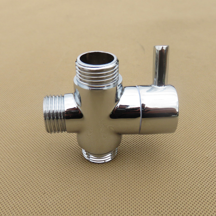 快开三通分水器4分外丝转换阀淋浴花洒洗衣机一进二出分水阀角阀