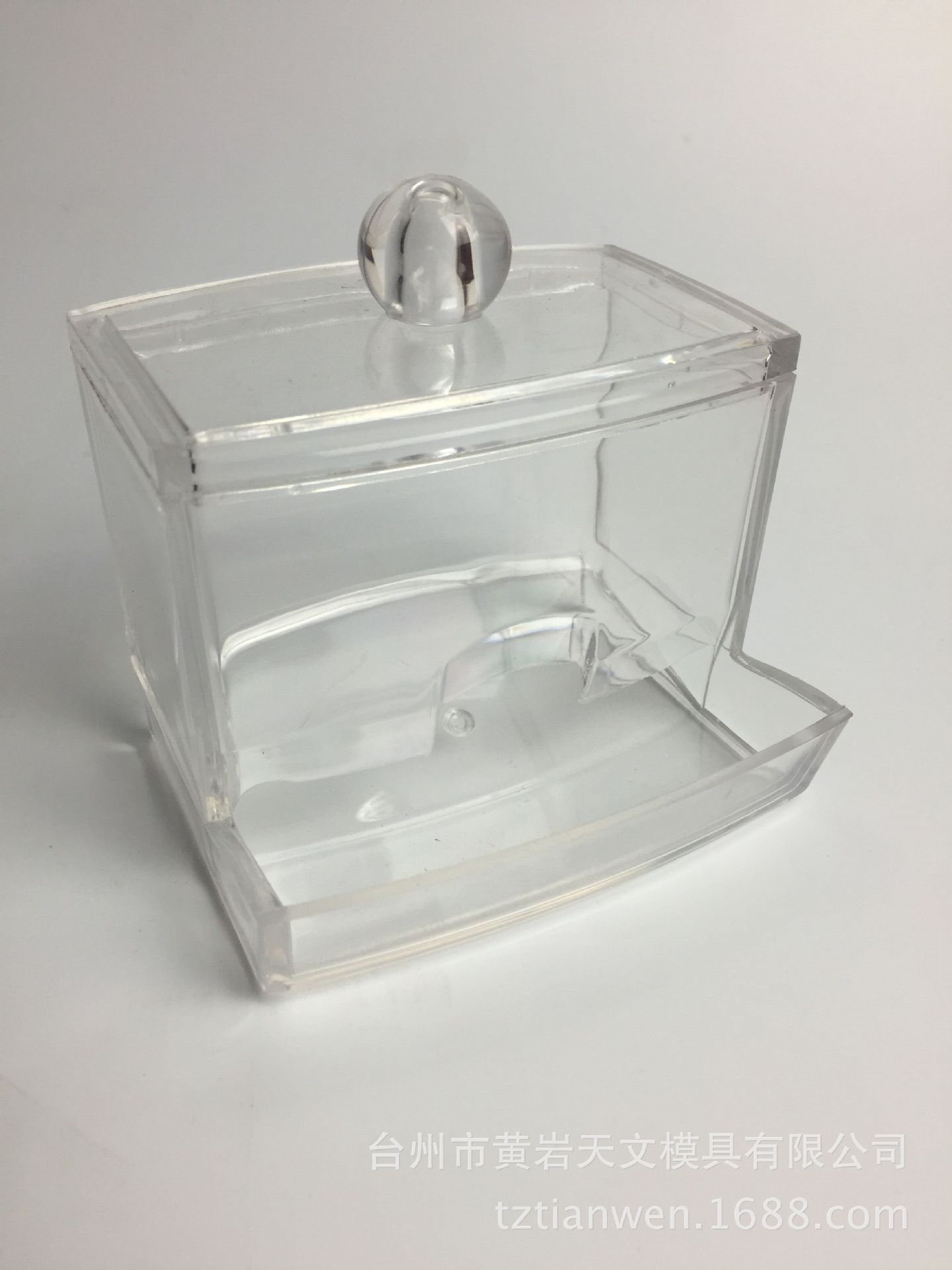 PS Transparent Acrylic Cotton Box Cotton Pad Storage Box Desk Set Sample Storage Box Transparent Makeup Cotton Box!