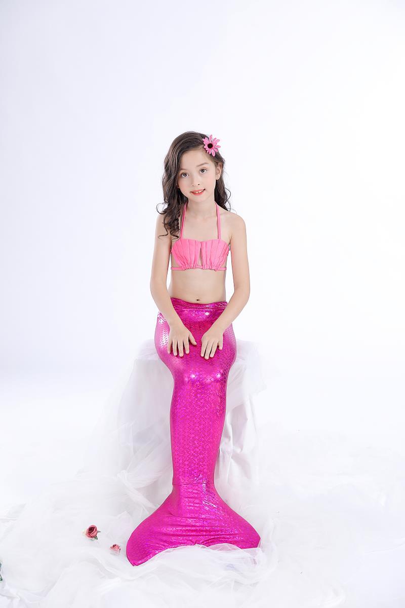 2018美人鱼泳衣 欧美外贸儿童游泳衣美人鱼服装比基尼套装