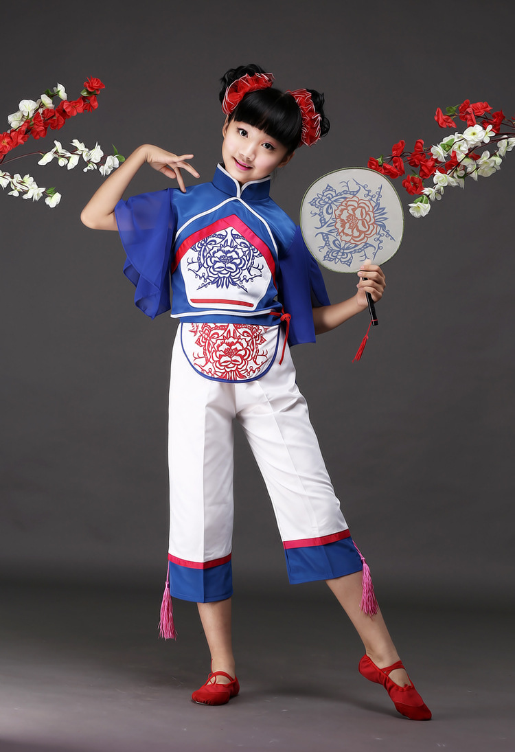 荷花奖大赛小嫚群舞《小曼》舞蹈演出服/儿童民族表演服装舞蹈服