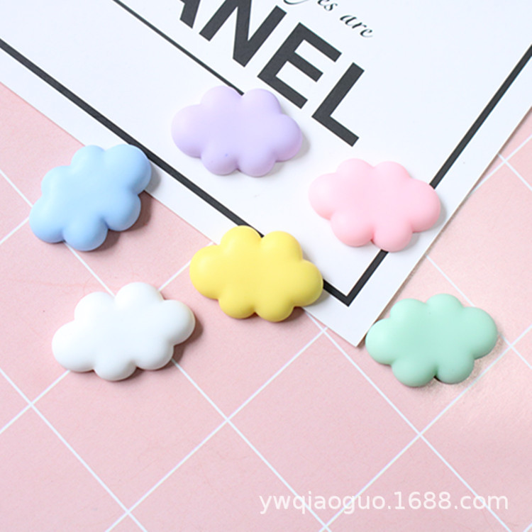 new resin white cloud 2 color cloud quicksand phone case beauty diy material cream phone case accessories