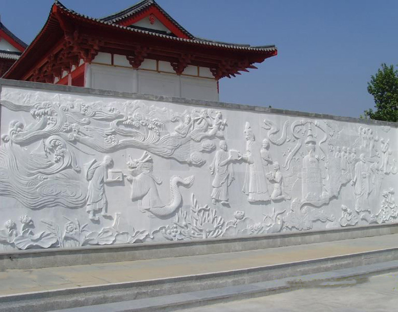 汉白玉浮雕 大理石人物雕塑 石材壁画墙 大型广场摆件 991