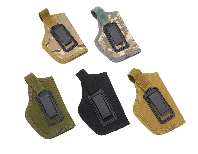 户外运动cs隐形小枪套 牛津布左右互通枪套 迷彩运动战术枪套批发