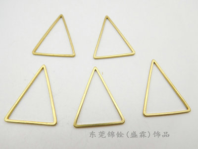 铜质三角形铜管圈等腰三角形铜圈切割圈diy饰品配件