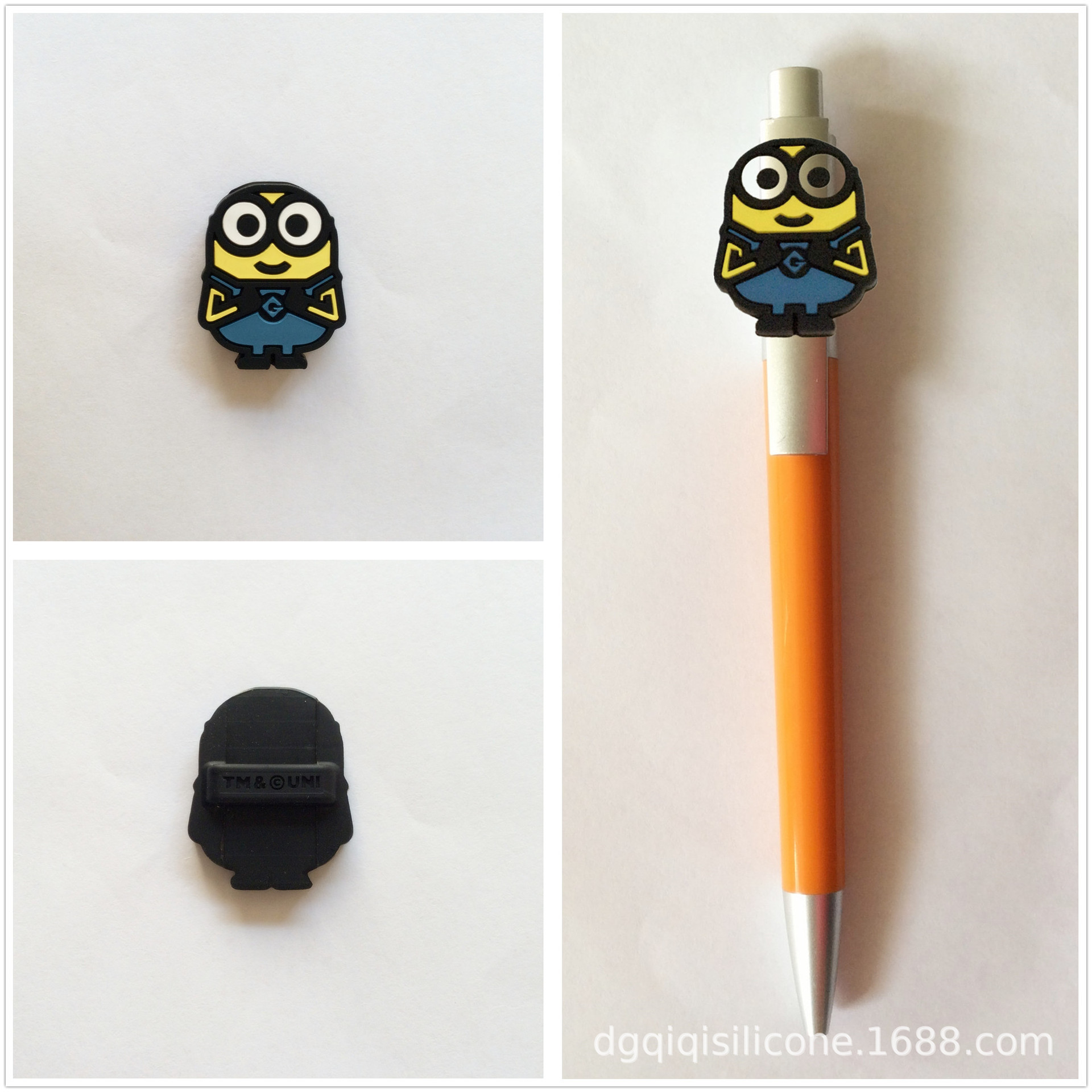 软硅胶笔帽定制 卡通动物笔头 中性笔圆珠笔套文具配件厂家定做