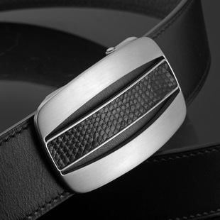 厂家热销 商务休闲百搭机械扣 不锈钢贴皮皮带扣 腰带扣头