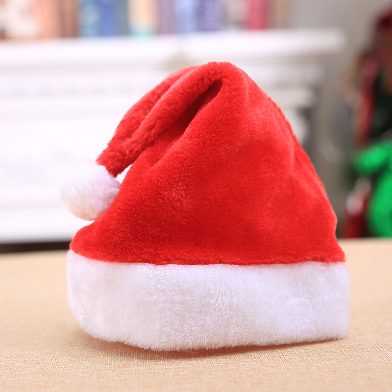 Christmas Decorations Gift Plush Santa Claus Hat Adult Hat Party Supplies Foreign Trade Products