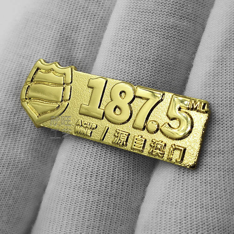 数字标志金属徽章定制 公司数字logo胸针司徽设计制作 西服领针