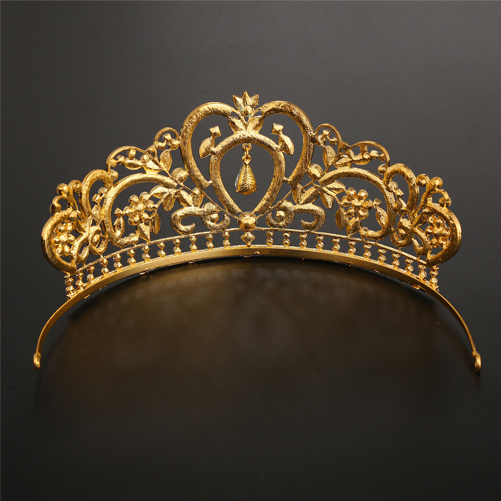 欧美奢华复古巴洛克女王金色大皇冠王冠新娘饰品结婚婚纱礼服配饰