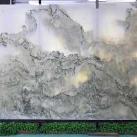 大理石 石材山水画 天然石画 电视背景墙 云浮石材 石材背景墙