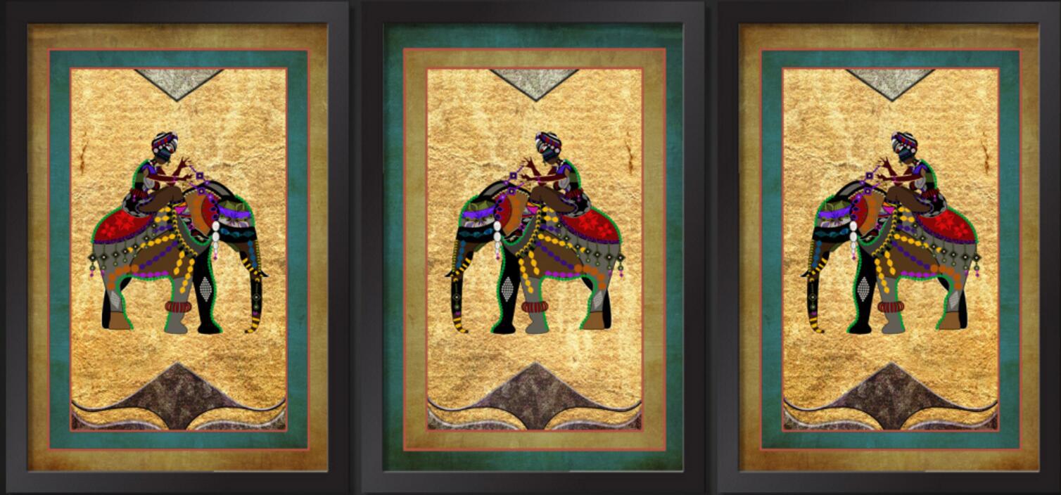 东南亚泰式餐厅民俗人物大象挂画私人订制泰国酒店不将就装饰画