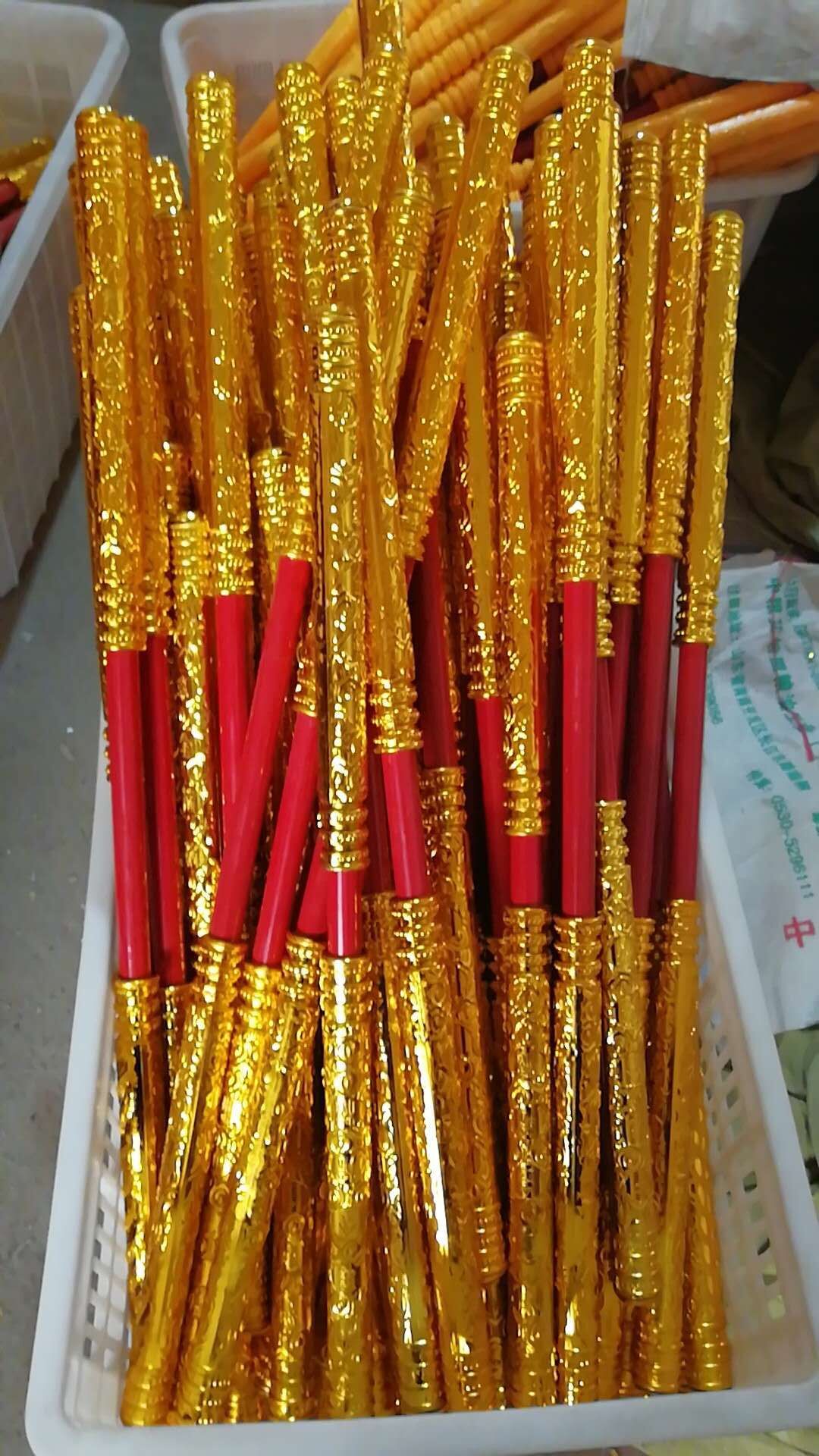 镀金伸缩金箍棒玩具景区庙会热销可伸缩金属金箍棒