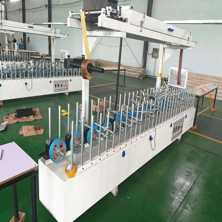 木工机械线条包覆机冷热胶护墙板刮胶包覆膜机移动调节包覆机