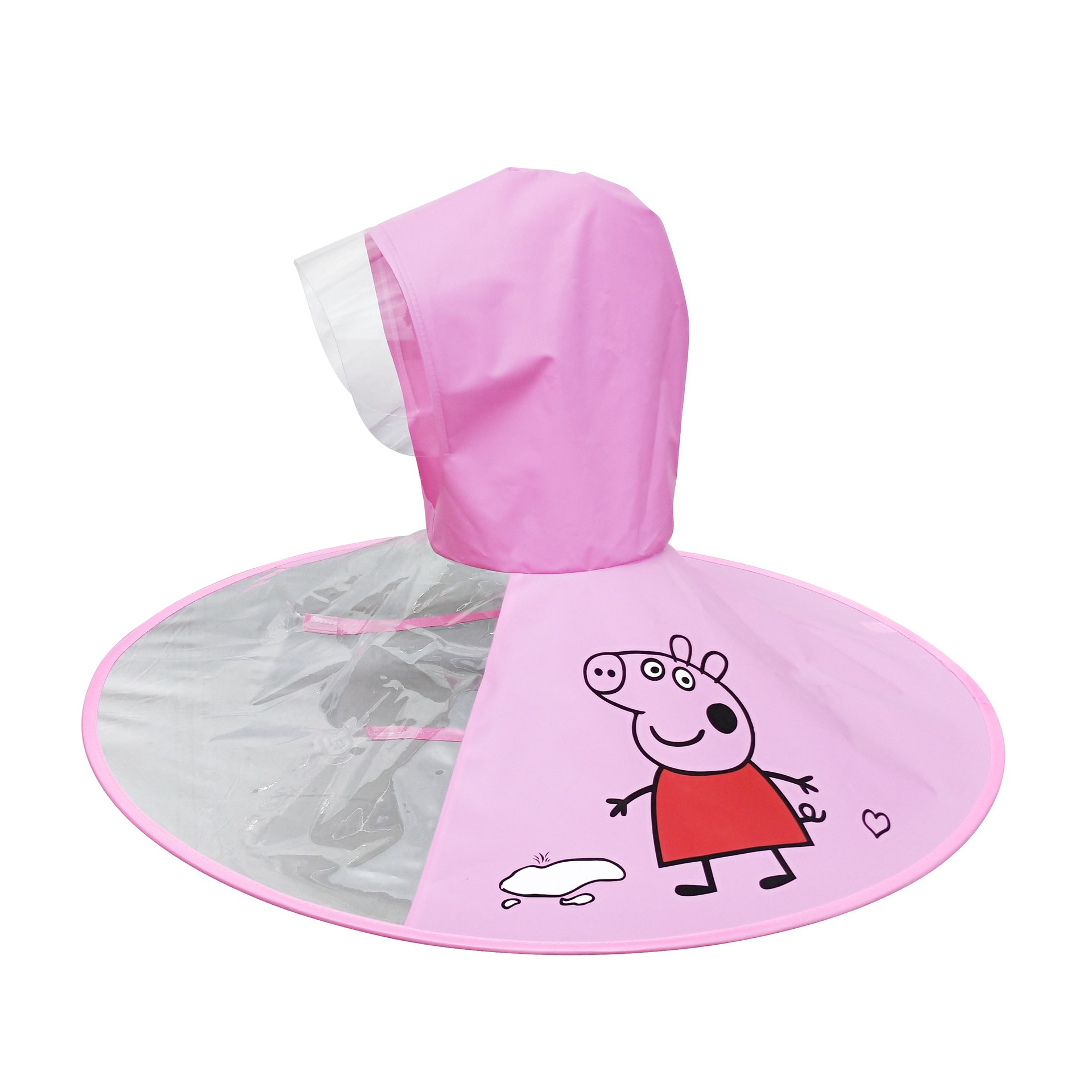 抖音同款小黄鸭雨天神器微商飞碟雨衣宝宝飞碟帽男女儿童斗篷雨帽