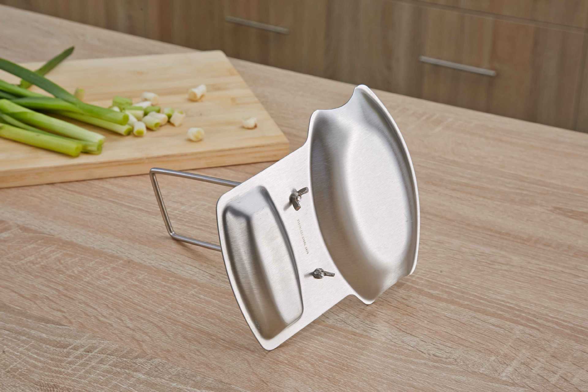 外贸304不锈钢锅盖架创意厨房用品多功能厨房置物架304收纳汤勺架